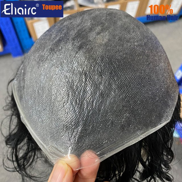 EHairc Haarprothese für Herren, 100 % Echthaar, 15,2 cm - Bild 1