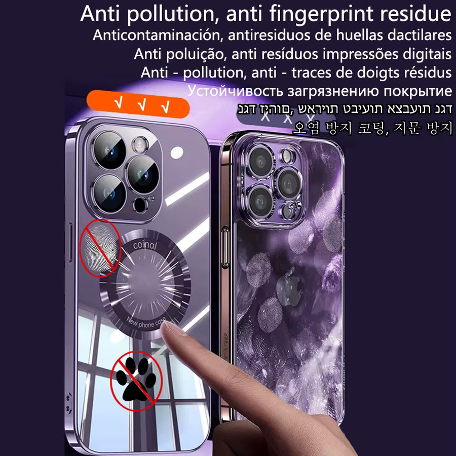 Apple MagSafe Schutzhülle mit Lupe und Glaslinse für iPhone 15 Plus, 14 Pro Max, 13, 12 und 11 in Transparent oder Grün - Bild 4