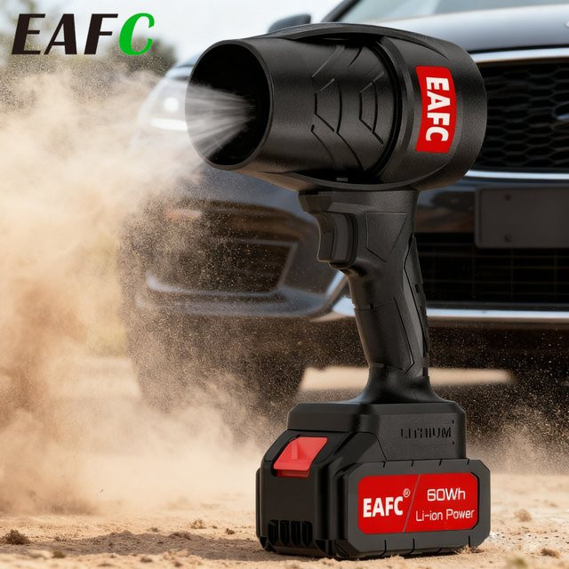 EAFC Luftpistolen-Werkzeug zur Blattschneesentfernung und Staubreinigung in Schwarz mit 21-V-Akku und stufenloser Geschwindigkeit - Bild 1