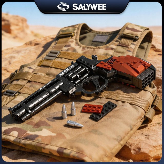 SALYWEE CS Themen-Baustein-Gewehrmodell, DIY-Montage-Simulationsspielzeug - Bild 1