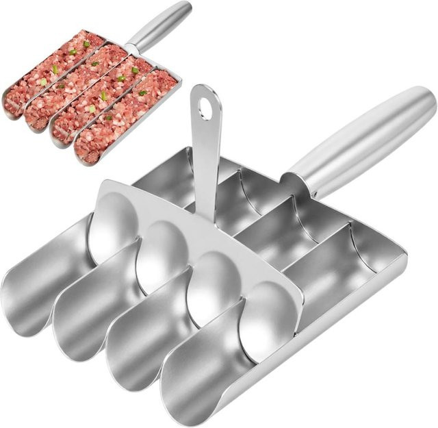 FEB.WIND Fleischbällchen-Maker aus Edelstahl in Silber zur Herstellung von Fleischbällchen und Hühnerfleischbällchen - Bild 1