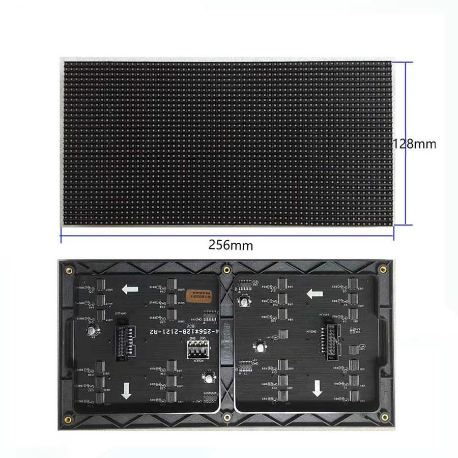 LED-Matrix Modul HUB75 Indoor P4 mit SMD2121 und SMD2020 in Schwarz, Auflösung 256x128mm, 64x32 oder 32x64 Pixel - Bild 3
