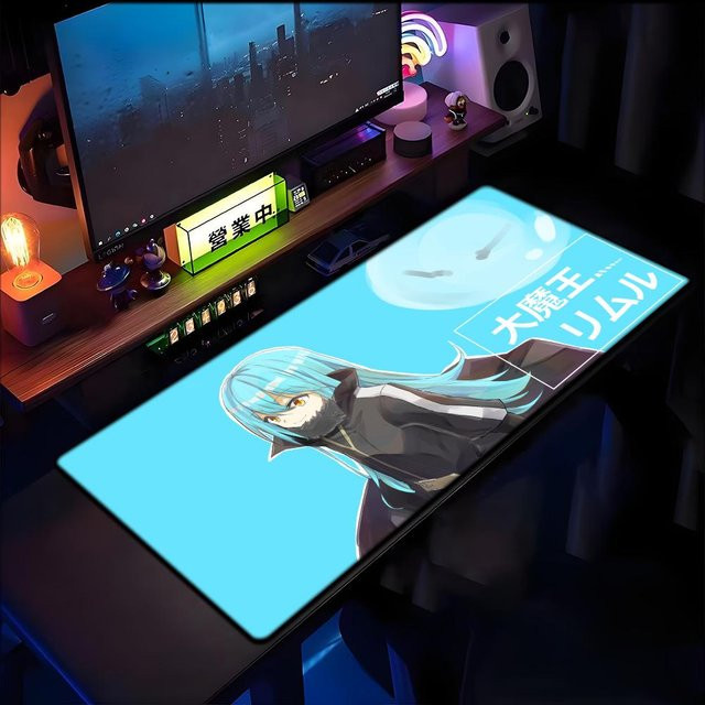 Anime Die Zeit, als ich als Schleim wiedergeboren wurde Mauspads Rimuru Shuna Shion Schreibtischunterlage B/T: 90 cm x 40 cm, Höhe: 0,2 cm, Blau - Bild 1