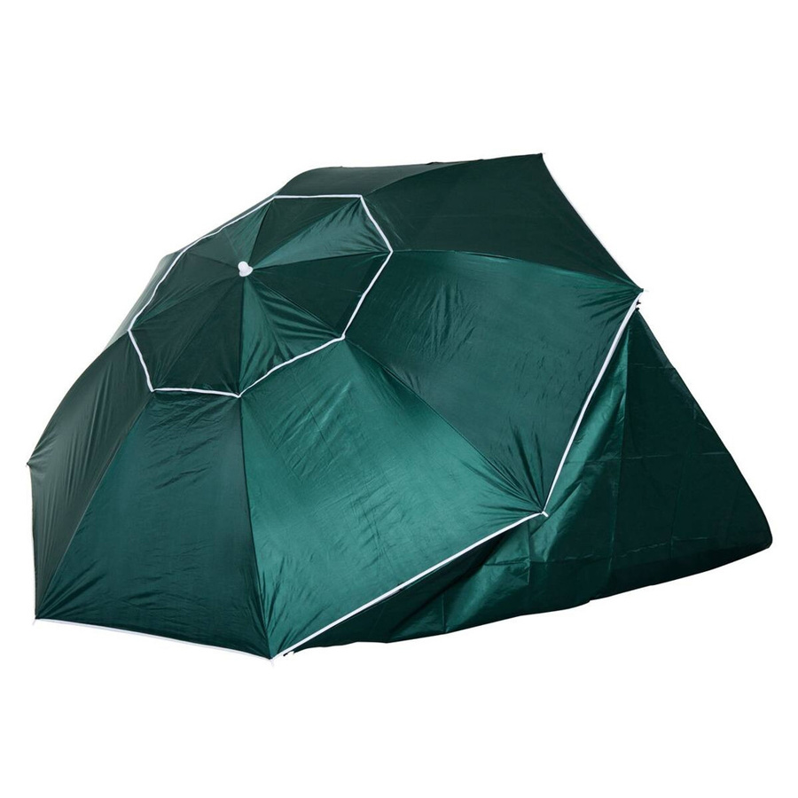 Outsunny 2in1 Strandschirm und Strandzelt in Dunkelgrün mit UPF 50+ aus Polyester und Metall, Höhe: 222 cm, Tiefe: 210 cm - Bild 4
