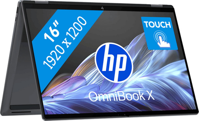 HP OmniBook X Flip NG AI PC 16-cb0073ngx Convertible Laptop in Grau mit 16 Zoll Display, Intel Core Ultra 7, 24GB RAM und 1TB SSD - Bild 1