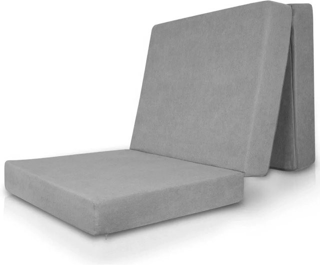 Beautissu VS95 Visco Klappmatratze aus Viscoschaum in Grau, B/T/H: 201 x 80 x 14 cm - Bild 1