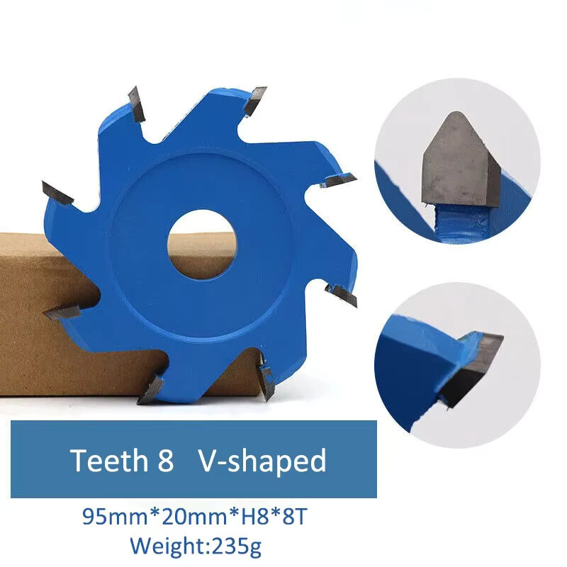 Kreissäge Klinge aus Legierung für Holz und Aluminium Verbundpaneele mit 8 oder 12 Zähnen, Blau, Durchmesser: 95 mm, Bohrung: 20 mm - Bild 2