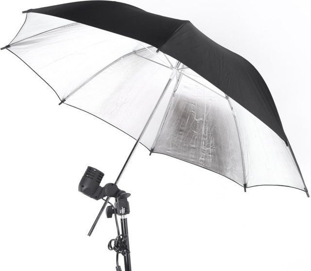Andoer Studio Foto Strobe Blitzlicht Reflektor Regenschirm in Silber/Schwarz mit 83 cm Durchmesser - Bild 1