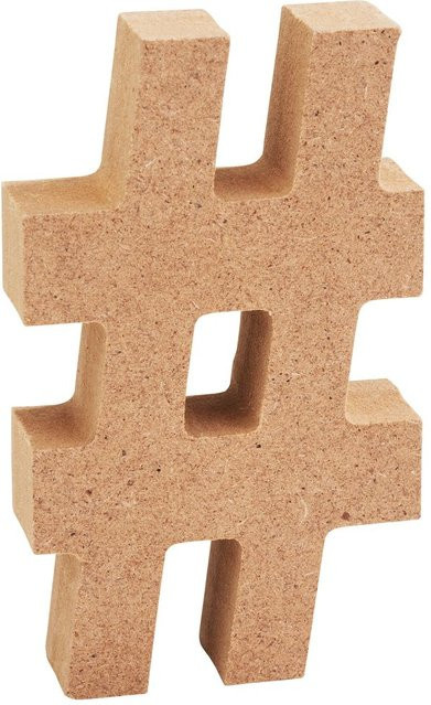 VBS MDF Buchstaben Symbol # in Braun, Höhe: 8,0 cm - Bild 1