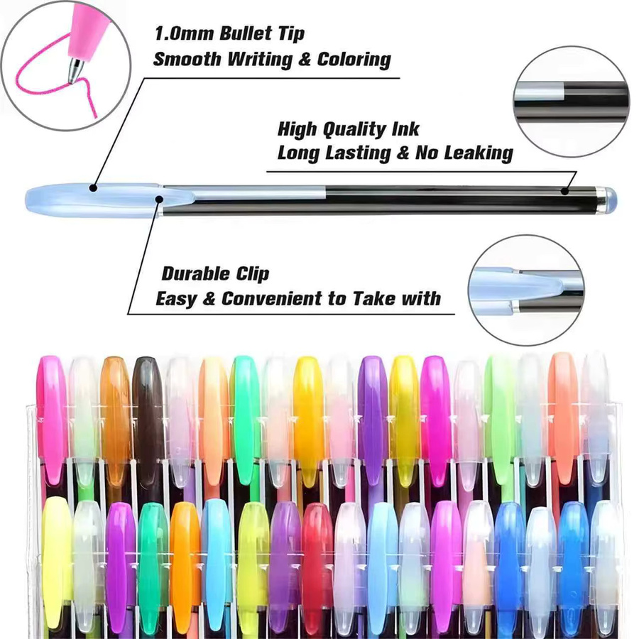 48-teiliges Kunst-Malstift-Set mit 24 farbigen Aquarellstiften und 24 Metallstiften in Multicolour, 1,0 mm Strichstärke - Bild 2