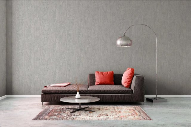 A.S. Création Tapete in Beton-Optik Hellgrau, Vlies-Tapete mit Vinylbeschichtung, Breite: 53 cm, Länge: 10,05 m - Bild 1
