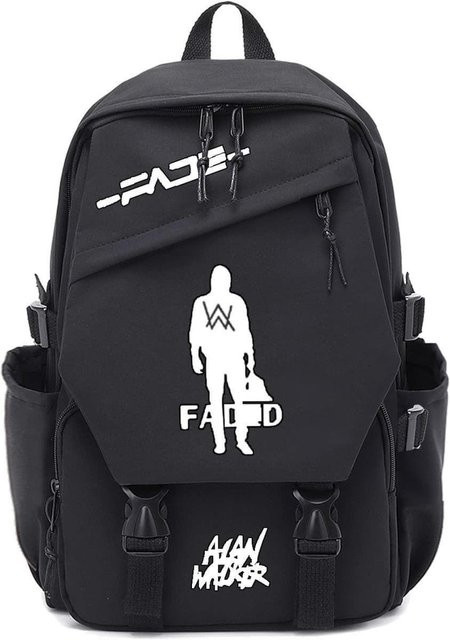 3-teiliges Schulrucksack-Set in Schwarz aus Oxford-Stoff mit großem Fassungsvermögen inklusive Federmäppchen und Schultergurt - Bild 1