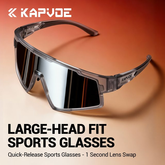 KAPVOE Sonnenbrille, Radfahrbrille, Photochrom, Vollrand, Kunststoff - Bild 1