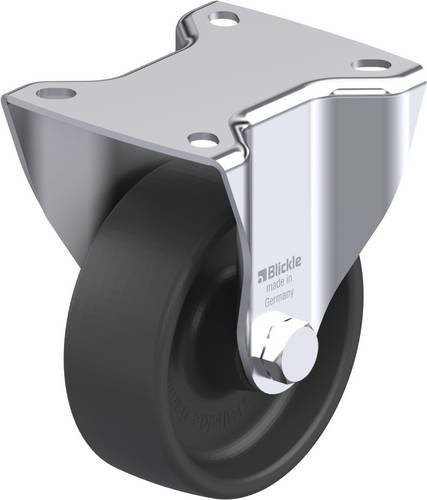 Blickle Bockrolle BK-POHI 102G-1 in Schwarz und Grau aus Stahl mit 100 mm Rad-Durchmesser und 250 kg Tragfähigkeit - Bild 1