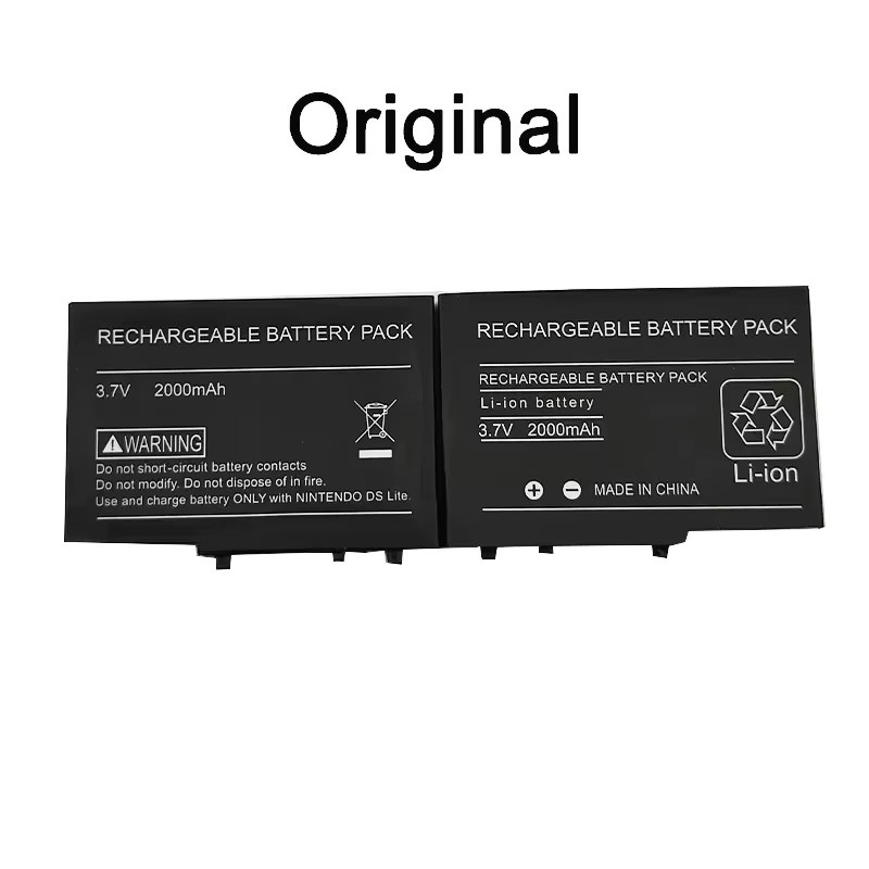 NDNNAS Wiederaufladbarer Lithium-Ersatzakku für NDSL Spielekonsole, 2000 mAh, 3,7 V, Schwarz - Bild 4