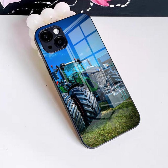 Maschinen FENDT Handyhülle mit Glasabdeckung für iPhone, Multicolor - Bild 1