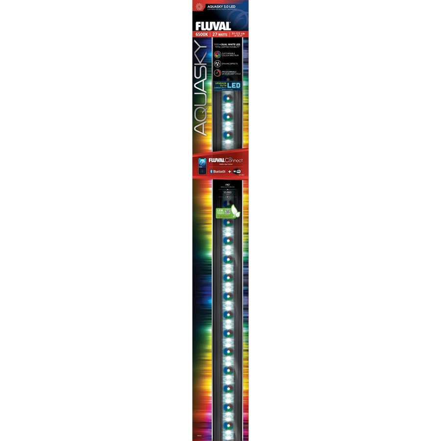 Fluval AquaSky Strip-LED 3.0 Beleuchtung in Schwarz mit 27 W, 63 LEDs und einer Breite von 91,4 - 122,8 cm - Bild 2
