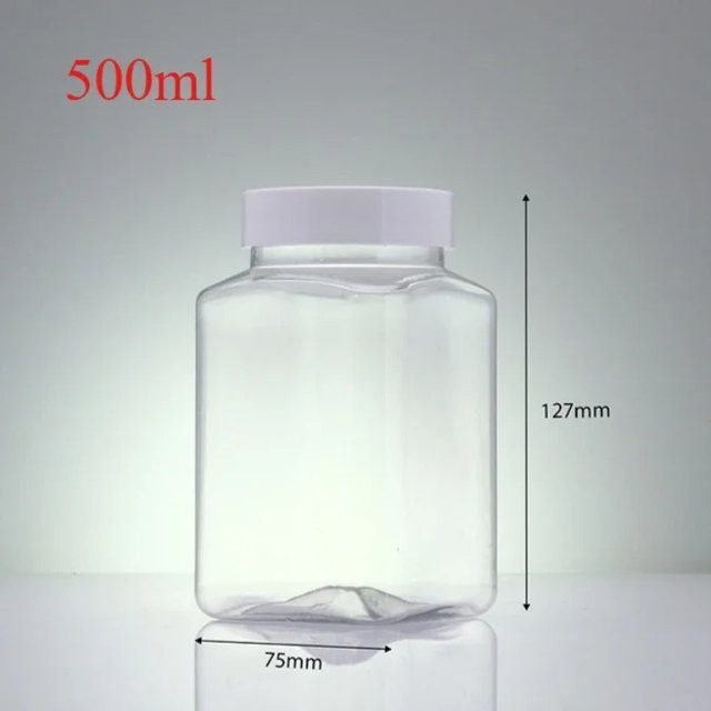 dawndesslo Leere Transparente Quadratische Plastikflaschen, 50/100/150/500ml - Bild 1