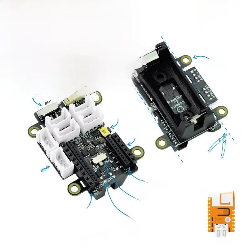 M5Stack M5StampS3 Grove Breakout mit 1,27 Stiftleiste in Schwarz - Bild 1
