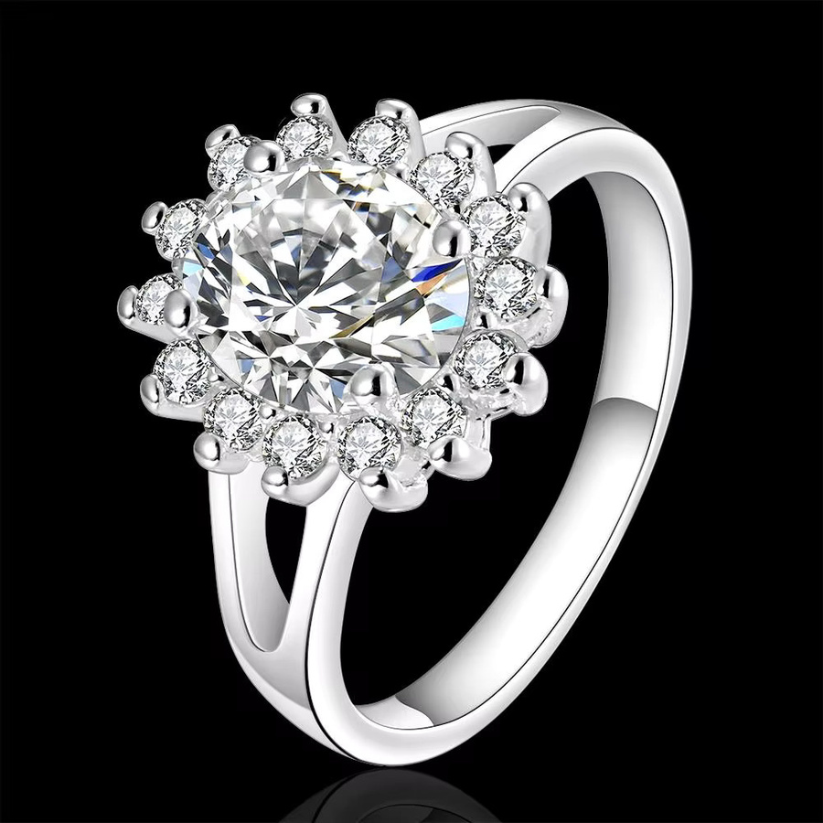 Ring Silber, Kristall, Diamant, Damen - Bild 3