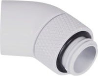 Alphacool Eiszapfen Winkeladapter 45 Grad drehbar G1/4 AG auf G1/4 IG, White - Bild 1