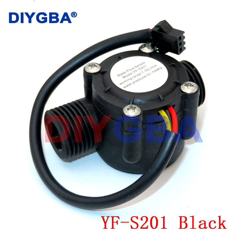 DNIGEF Wasserdurchflusssensor Hall-Durchflussmesser in Weiß, Durchflussrate 1-30 l/min, Druckfestigkeit 2,0 MPa, Modelle YF-S201 YF-201C FS300A - Bild 3