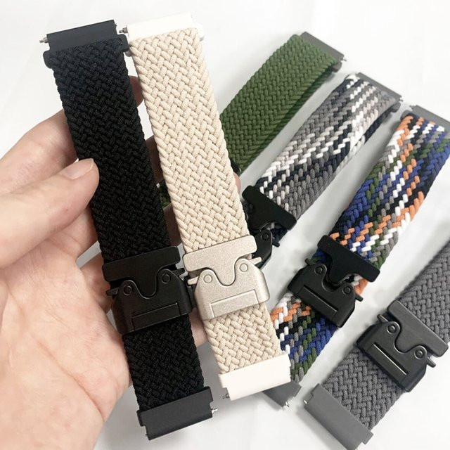 Huami Uhrenarmband Nylon geflochten, Schwarz, Unisex - Bild 1