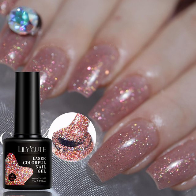 LILYCUTE Nagelgel, Bunter Glitter, 7 ml - Bild 1