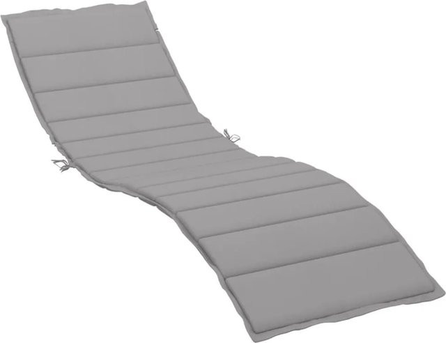 vidaXL Sonnenliegen-Auflage Grau aus Oxford-Gewebe, B/T/H: 200 x 70 x 3 cm - Bild 1