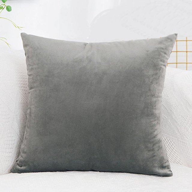 Yiran Furniture Kissenbezug aus Samt in Grau, B/B: 40 x 40 cm - Bild 1