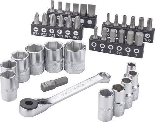 Stanley FM PRO-STACK Stecknuss-Set 1/4 Zoll, 37-teilig, Silber - Bild 1