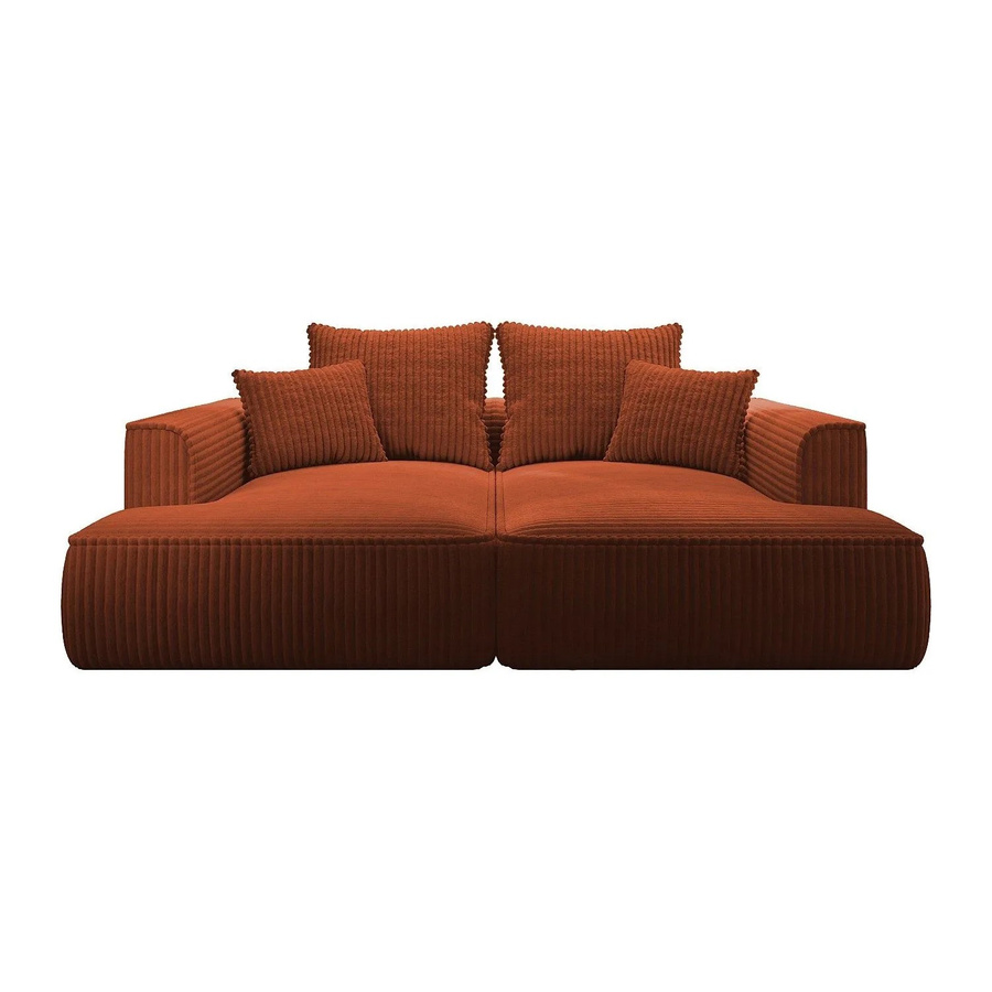 Vente-unique Sofa Pineta in Terracotta mit Cord-Bezug, Breite: 230 cm - Bild 2