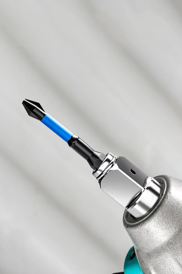 NIUXIANG Dual-Use Schlagschrauber Adapter Konverter von 1/2 Zoll Vierkant auf 1/4 Zoll Sechskant in Silber - Bild 4