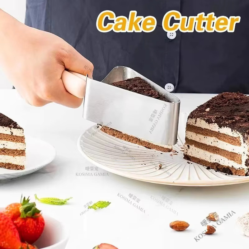 Dreieckiger Kuchenschneider aus Edelstahl in Silber für gleichmäßige Portionen - Bild 3