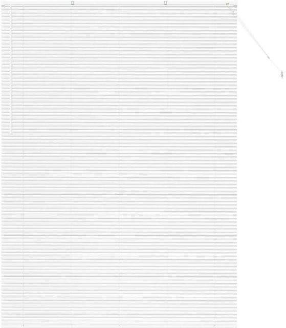 vidaXL Balkenjalousien mit Vorhängen aus Aluminium in Weiß, Breite: 160 cm, Höhe: 220 cm - Bild 1