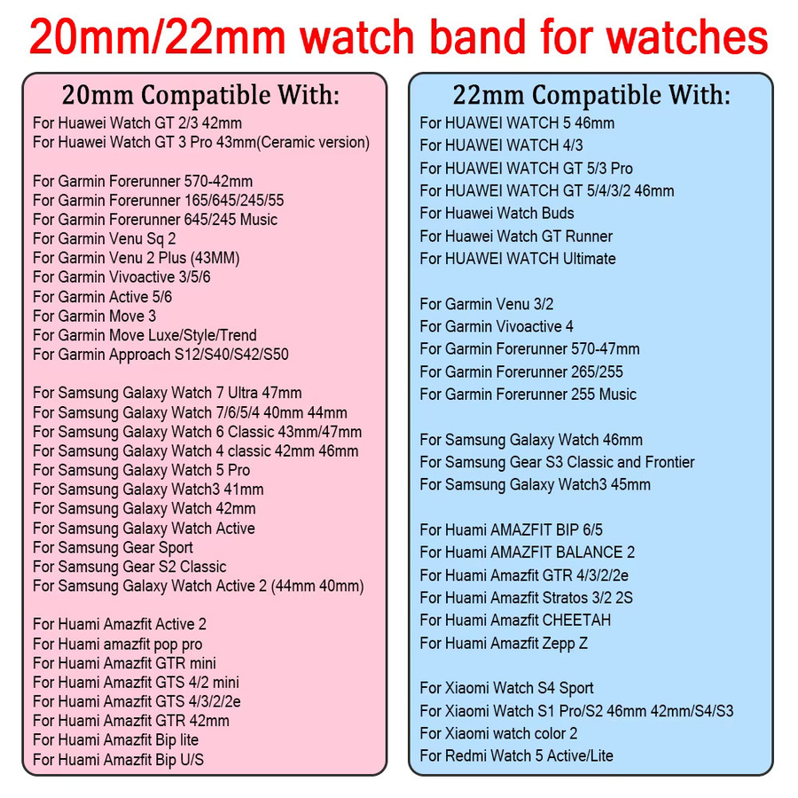 Silikon-Sportarmband für Amazfit Balance, GTS, GTR und Bip Modelle, Breite: 20 mm oder 22 mm - Bild 1