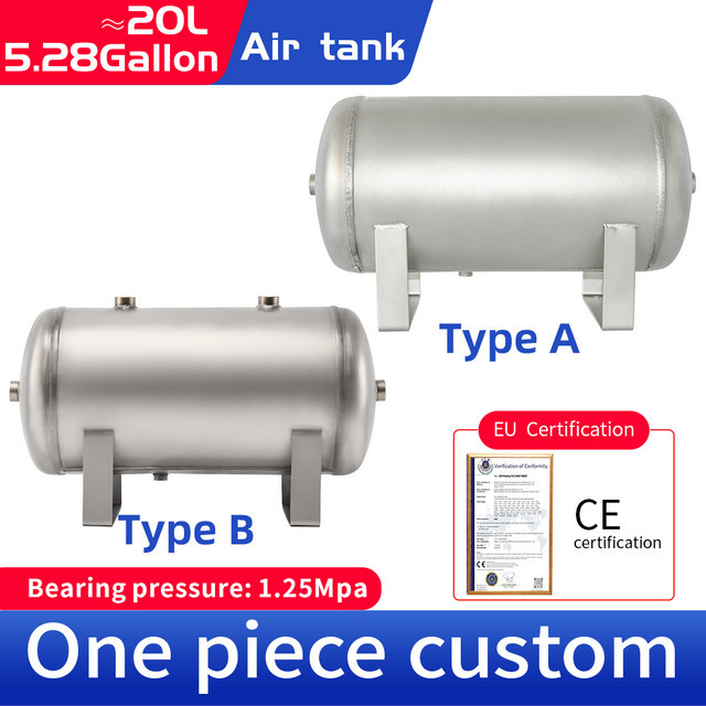 SUFETT Drucktank aus 304 Edelstahl in Silber, 20 l, horizontaler Luftspeichertank und Vakuum-Pufferdrucktank, mattiert - Bild 1