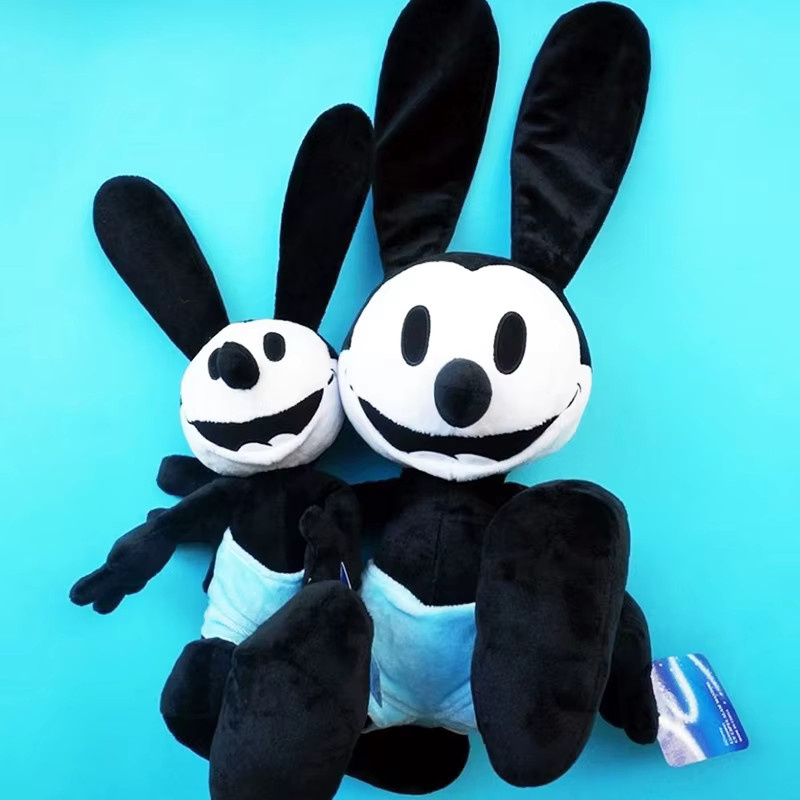 Bandai Disney Oswald das Glückskaninchen Plüschtier, Schwarz - Bild 2