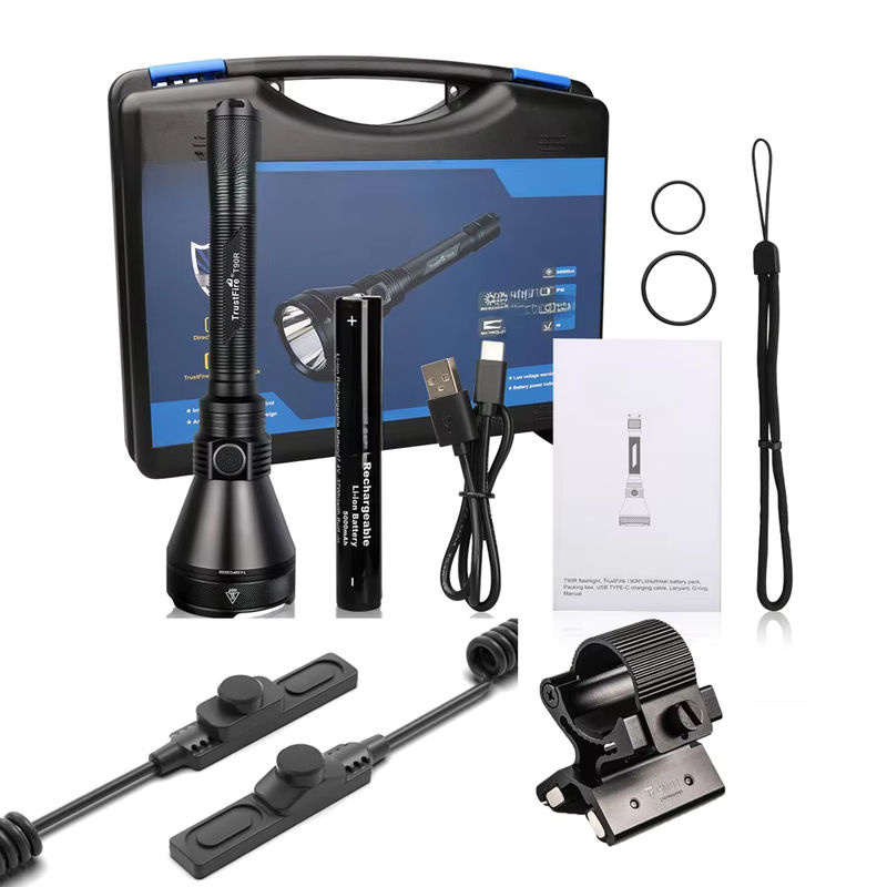 Trustfire T90R LED-Jagdtaschenlampe, 4800 Lumen, Schwarz, wiederaufladbar via USB-C - Bild 7