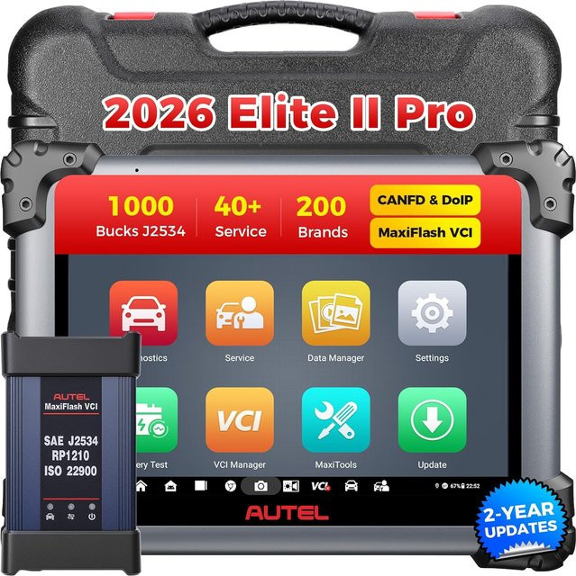 Autel MaxiSys Elite II Pro Diagnosegerät mit J2534 ECU-Reprogrammierung in Schwarz - Bild 1