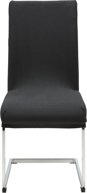 Mömax Stuhlhusse Dominik Schwarz für Esszimmerstühle aus Polyester und Elasthan-Stretch, Breite: 48 cm, Breite: 48 cm - Bild 1