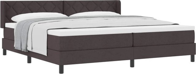 vidaXL Boxspringbett mit Matratze in Dunkelbraun, Hybrid-Konstruktion, B/T: 200 x 200 cm - Bild 1