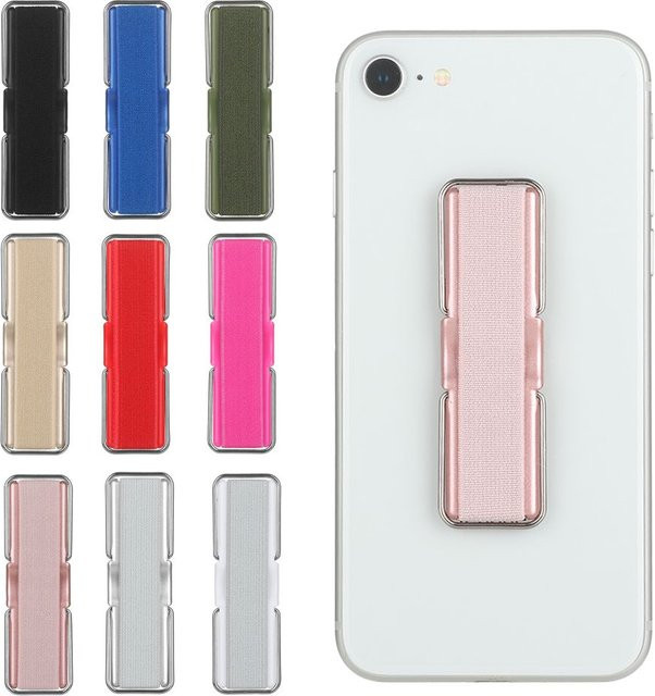 Universal Telefon Halter mit Gummiband Finger Grip Strap für iPhone, iPad und Tablet in Weiß - Bild 1