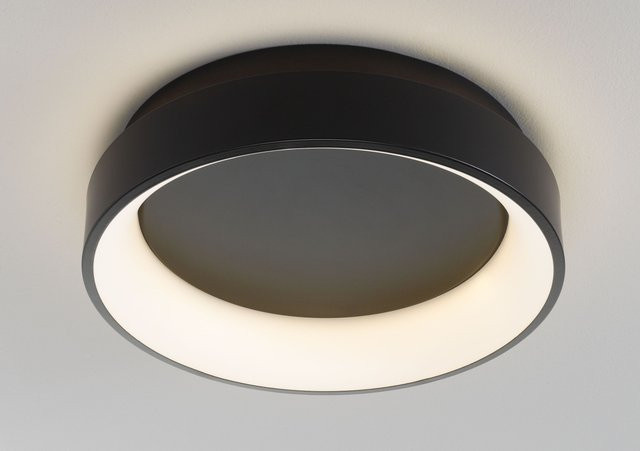 Deckenleuchte LUNEA von casa NOVA in Schwarz, dimmbar mit Leuchtmittel, modernes Ring-Design aus Metall - Bild 1