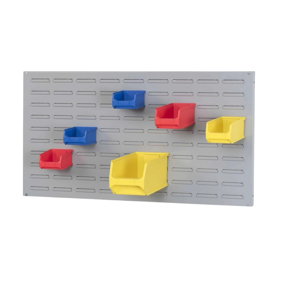 PROREGAL Trägersystem Graue Systemplatte für Sichtlagerboxen zur Kleinteileaufbewahrung, Wandhalterung, H x B x T: 50 x 100 x 2 cm - Bild 2