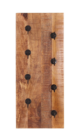 SIT Wand-Weinregal RUSTIC aus Mango-Holz in Braun und Schwarz im Shabby-Chic-Design