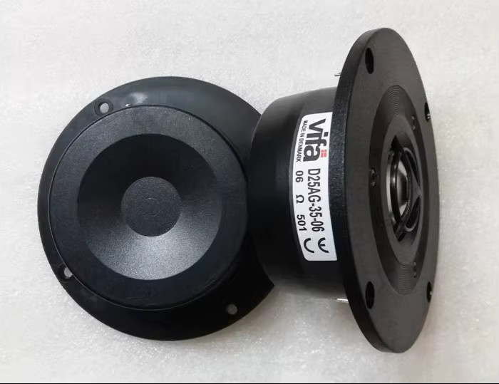 2 Stück VIFA D25AG-35-06 4-Zoll Hochleistungs-HiFi-Heimaudio Hochtöner Lautsprechereinheit mit Aluminium-Membran in Schwarz - Bild 2