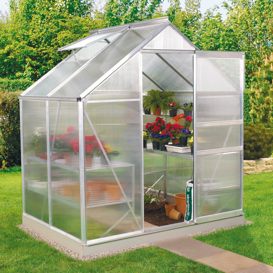 Vitavia Gewächshaus Planet 2500 aus Aluminium Eloxiert mit Polycarbonat und Fundamentrahmen, 2,5 m² - Bild 3
