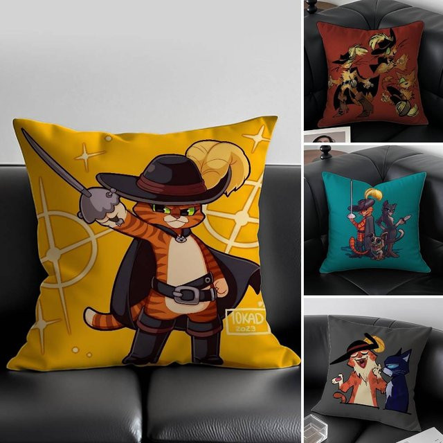 P-Puss in B-Boots Kissenbezug Anti-Dustmite für Schlafsofa mit unsichtbarem Reißverschluss, B/T/H: 30 x 30 x 30 cm - Bild 1