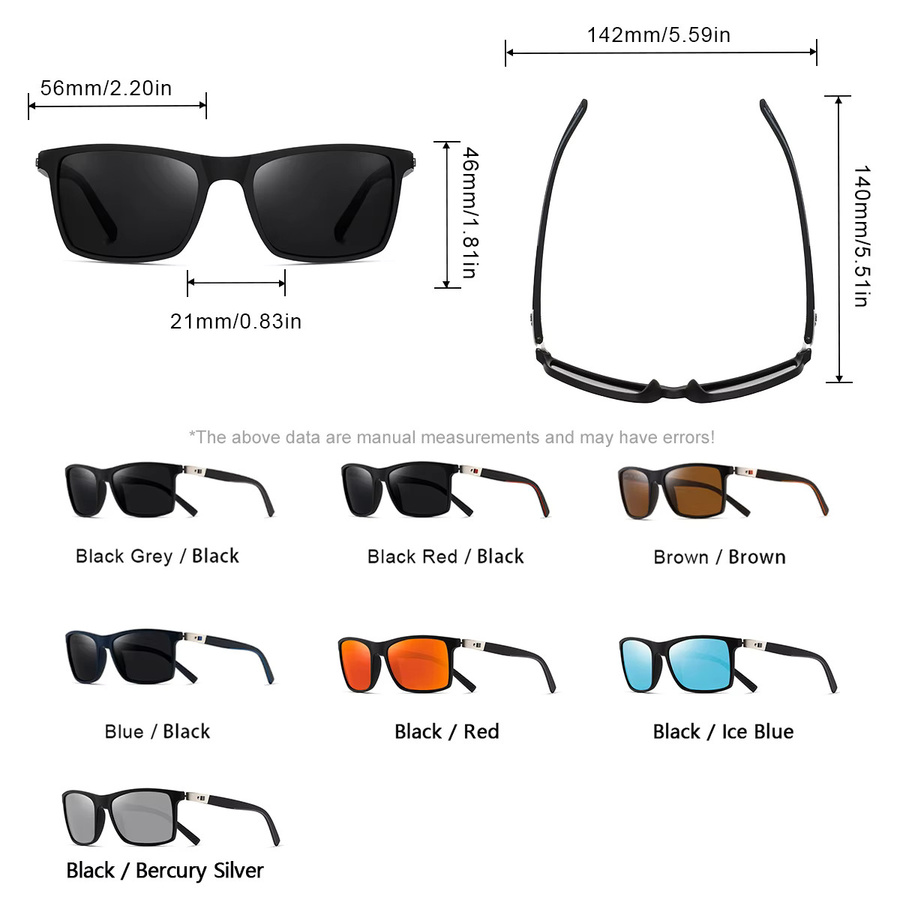 CRIXALIS Sonnenbrille, Vollrand, quadratisch, Schwarz, Unisex, polarisiert - Bild 2